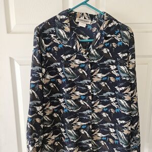 Donkenny Women's Blue Patterned Blouse